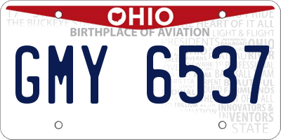 OH license plate GMY6537