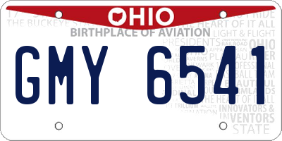 OH license plate GMY6541