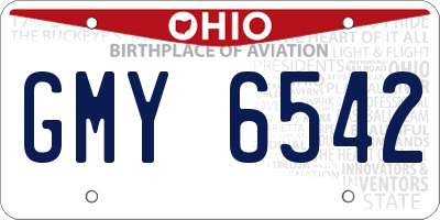 OH license plate GMY6542