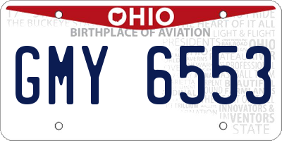 OH license plate GMY6553