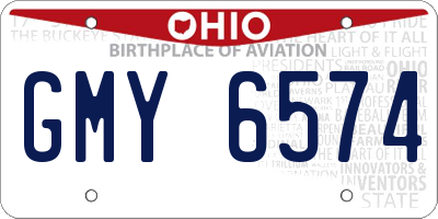 OH license plate GMY6574
