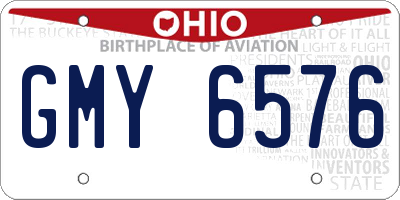 OH license plate GMY6576