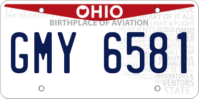 OH license plate GMY6581