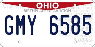 OH license plate GMY6585