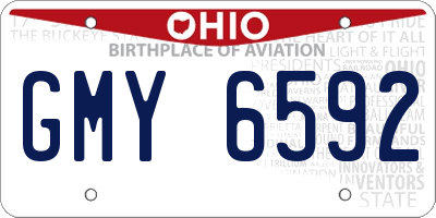 OH license plate GMY6592