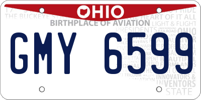 OH license plate GMY6599