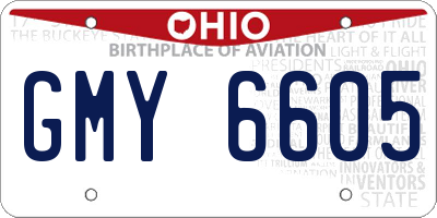 OH license plate GMY6605