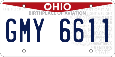OH license plate GMY6611