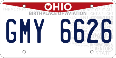OH license plate GMY6626
