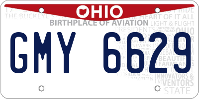 OH license plate GMY6629