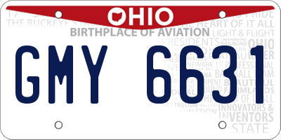 OH license plate GMY6631