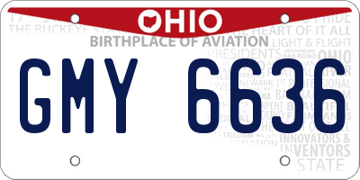 OH license plate GMY6636
