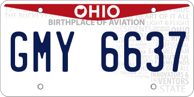 OH license plate GMY6637