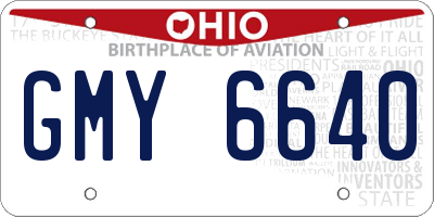 OH license plate GMY6640