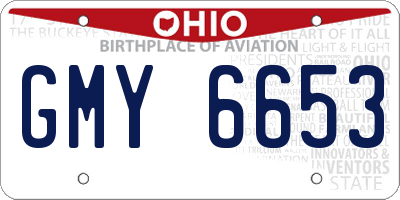 OH license plate GMY6653