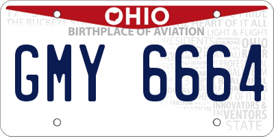 OH license plate GMY6664