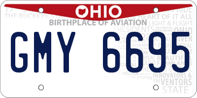 OH license plate GMY6695