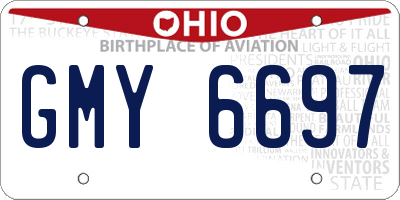 OH license plate GMY6697