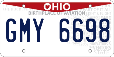 OH license plate GMY6698
