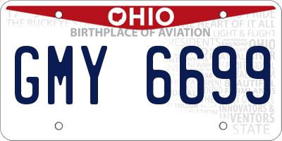 OH license plate GMY6699