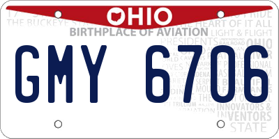 OH license plate GMY6706