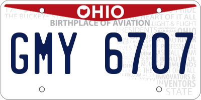 OH license plate GMY6707