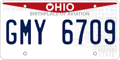 OH license plate GMY6709