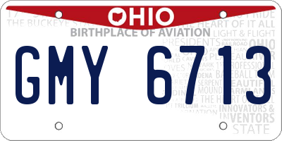 OH license plate GMY6713