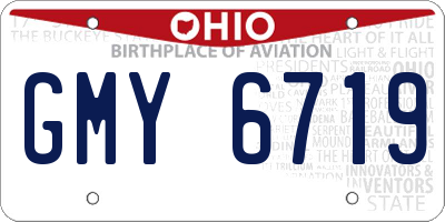 OH license plate GMY6719