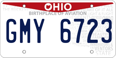 OH license plate GMY6723