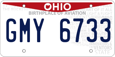 OH license plate GMY6733