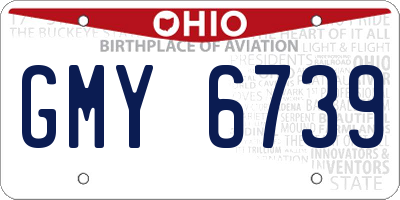 OH license plate GMY6739