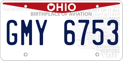 OH license plate GMY6753
