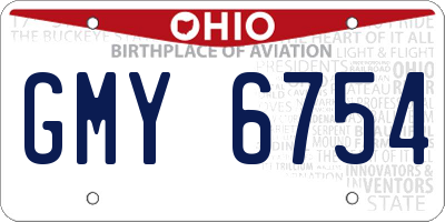 OH license plate GMY6754