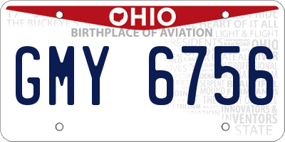 OH license plate GMY6756