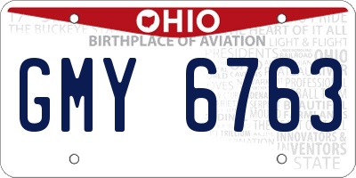 OH license plate GMY6763