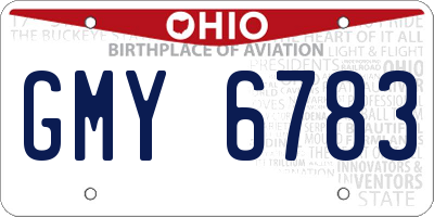 OH license plate GMY6783