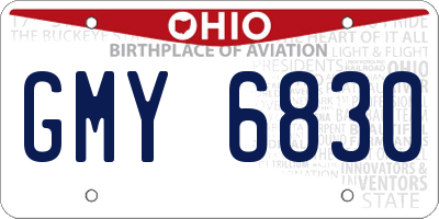 OH license plate GMY6830