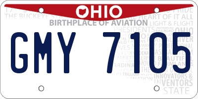 OH license plate GMY7105
