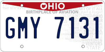 OH license plate GMY7131