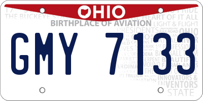 OH license plate GMY7133