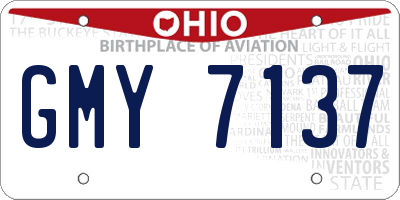 OH license plate GMY7137