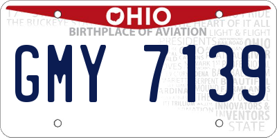 OH license plate GMY7139