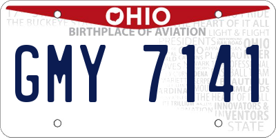 OH license plate GMY7141