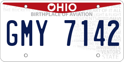 OH license plate GMY7142