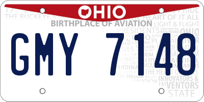 OH license plate GMY7148