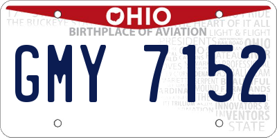 OH license plate GMY7152