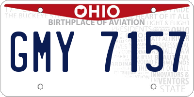 OH license plate GMY7157