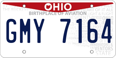 OH license plate GMY7164