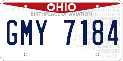 OH license plate GMY7184